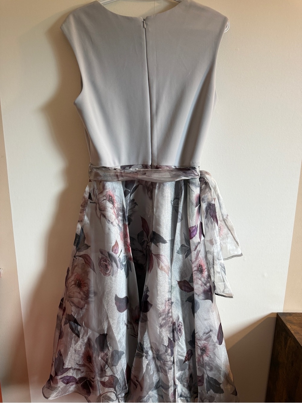 Joseph Ribkoff Floral Organza Overlay Fit & Flare Dress Size 10 Wedding Guest - Picture 5 of 10